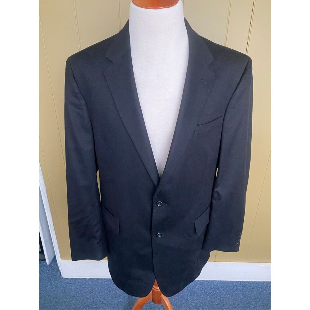 Jos A Banks men 46 XL 100% cashmere sport coat black